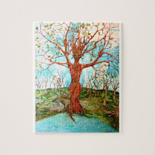 Pagan Dryad Tree Goddess Wiccan Art Puzzle (Vertikal)