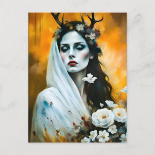 Pagan Elen der Weisen als Braut Postkarte