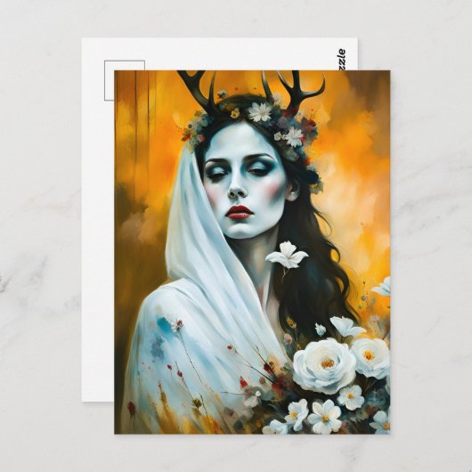 Pagan Elen der Weisen als Braut Postkarte (Vorne/Hinten)