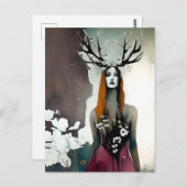 Pagan Elen der Weisen Blume Postkarte (Vorne/Hinten)