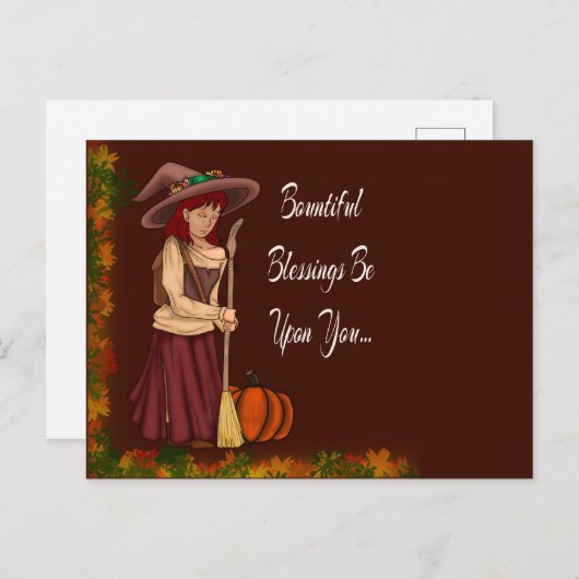 Pagan Fall Greetings Postkarte (Vorne/Hinten)