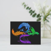 Pagan Flying Fish Earth Air Fire Water Postkarte (Stehend Vorderseite)
