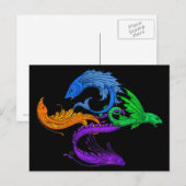 Pagan Flying Fish Earth Air Fire Water Postkarte (Vorne/Hinten)