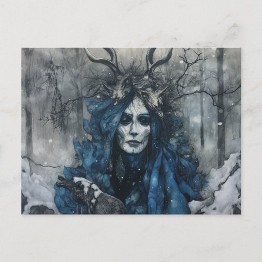 Pagan Forest Goddess Postcard Postkarte (Vorderseite)