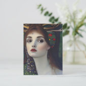 Pagan-Frau im Stil von Klimt Postkarte (Stehend Vorderseite)