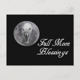 Pagan Full Moon Sessings Wolf Moon Postkarte