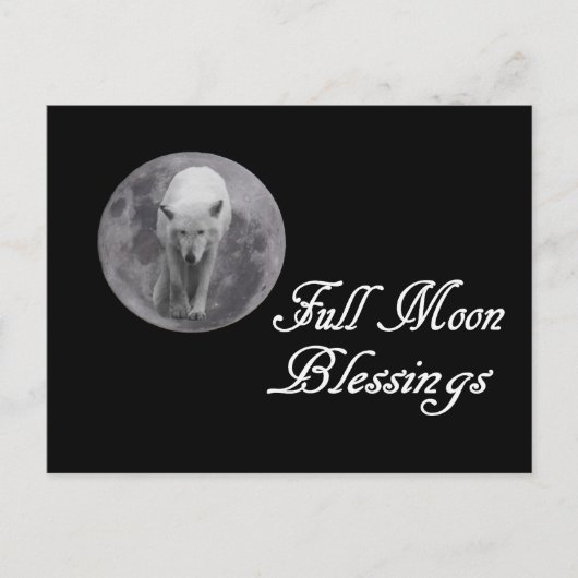 Pagan Full Moon Sessings Wolf Moon Postkarte (Vorderseite)