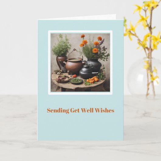 Pagan Get Well Card Karte (Gelbe Blume)