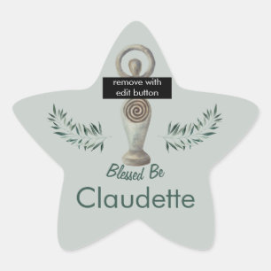 Pagan Goddess Personalisiert Stern-Aufkleber
