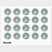 Pagan Goddess Spirals Green Personalisiert Runder Aufkleber (Blatt)