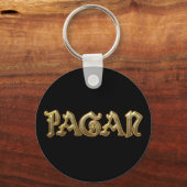 Pagan Gold Key Chain Fob Wiccan Schlüsselanhänger (Vorderseite)