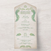 Pagan Handfasting Wedding All In One Einladung (Innen Boden)