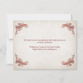 Pagan Handfasting Wedding Dankeskarte (Rückseite)