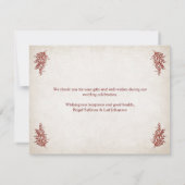 Pagan Handfasting Wedding Dankeskarte (Rückseite)