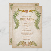 Pagan Handfasting Wedding Einladung (Vorne/Hinten)