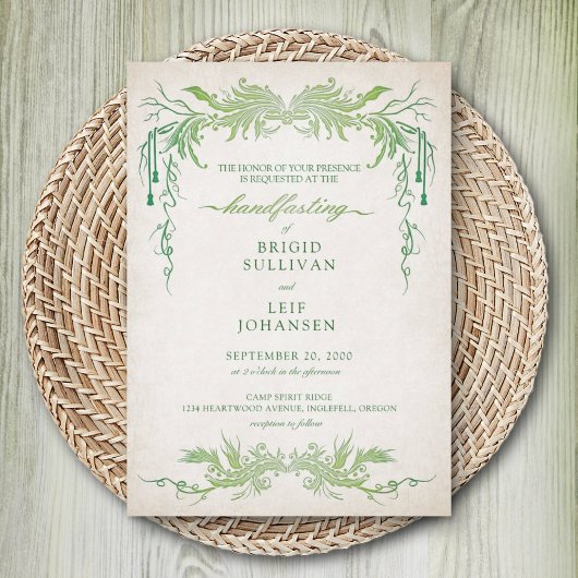 Pagan Handfasting Wedding Einladung