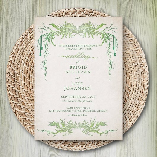 Pagan Handfasting Wedding Einladung