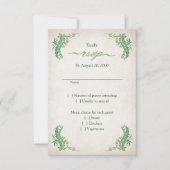 Pagan Handfasting Wedding RSVP Karte (Vorderseite)