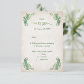 Pagan Handfasting Wedding RSVP Karte (Stehend Vorderseite)
