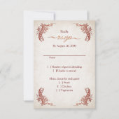 Pagan Handfasting Wedding RSVP Karte (Vorderseite)