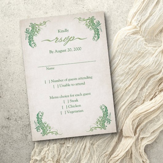 Pagan Handfasting Wedding RSVP Karte