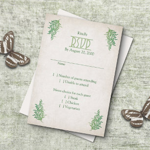 Pagan Handfasting Wedding RSVP Karte