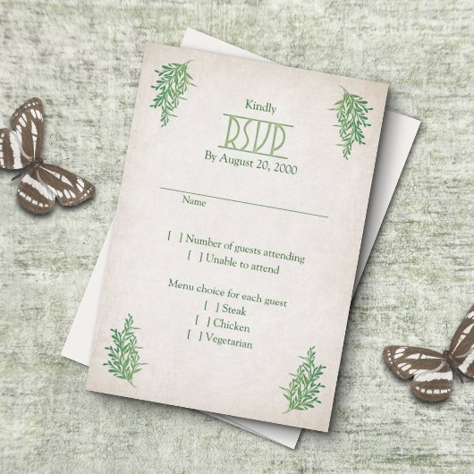 Pagan Handfasting Wedding RSVP Karte