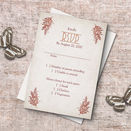 Pagan Handfasting Wedding RSVP Karte
