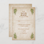 Pagan Handfasting Wedding RSVP Karte (Vorne/Hinten)