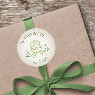 Pagan Handfasting Wedding Runder Aufkleber