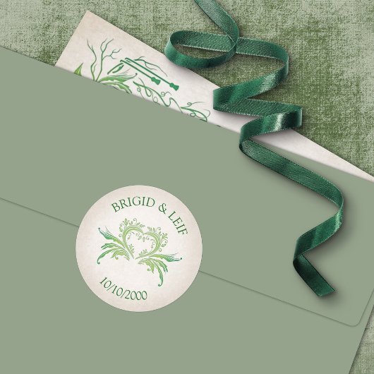 Pagan Handfasting Wedding Runder Aufkleber