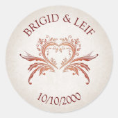 Pagan Handfasting Wedding Runder Aufkleber (Vorderseite)