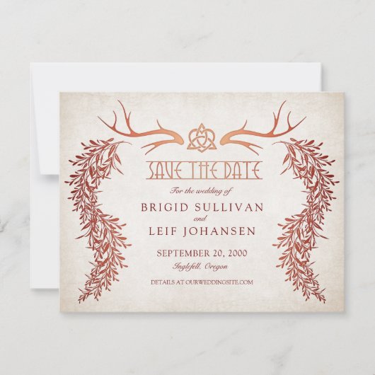 Pagan Handfasting Wedding Save The Date (Vorderseite)