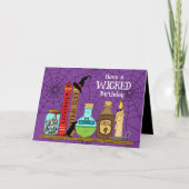Pagan Hexe Wicked Birthday Karte (Vorderseite)