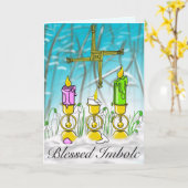 Pagan Imbolc Faltkarte Karte (Gelbe Blume)