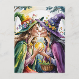 Pagan Lesbian Hexen Postkarte