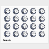 Pagan Moon Lila und schwarz Sticker (Blatt)
