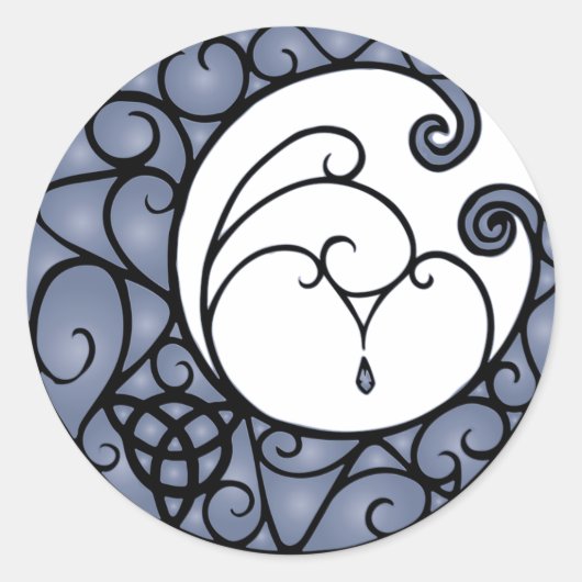 Pagan Moon Lila und schwarz Sticker (Vorderseite)