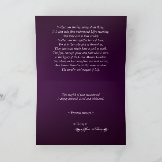 Pagan Mütter Karte (Innenseite)