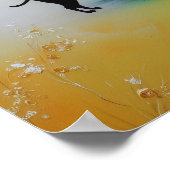 Pagan Priestess Raven Witchy AI Art Matt Value Poster (Ecke)