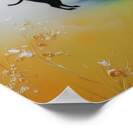 Pagan Priestess Raven Witchy AI Art Matt Value Poster (Ecke)