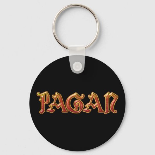 Pagan Red Flame Witch Wiccan Key Fob Keychain Schlüsselanhänger (Vorderseite)
