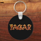 Pagan Red Flame Witch Wiccan Key Fob Keychain Schlüsselanhänger (Vorderseite)