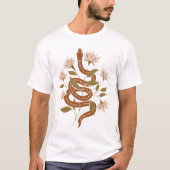 Pagan Schlange und Blume T-Shirt (Vorderseite)
