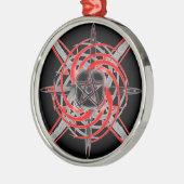 Pagan Star Premium Runde Ornamente (Links)