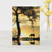 Pagan Summer Solstice Midsommer Eve Karte (Gelbe Blume)