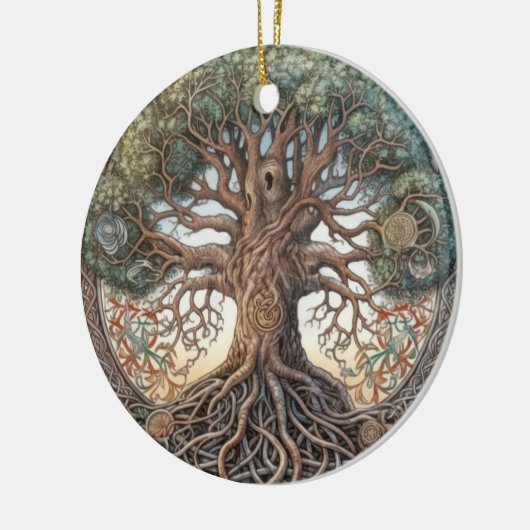 Pagan Tree of Life Keramik Ornament (Links)