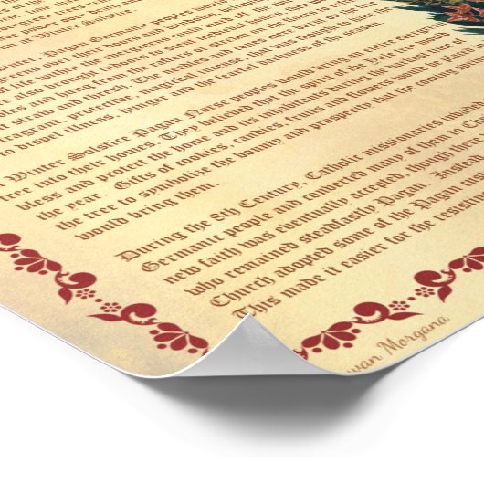 PAGAN WEIHNACHTEN BAUM POSTER (Ecke)