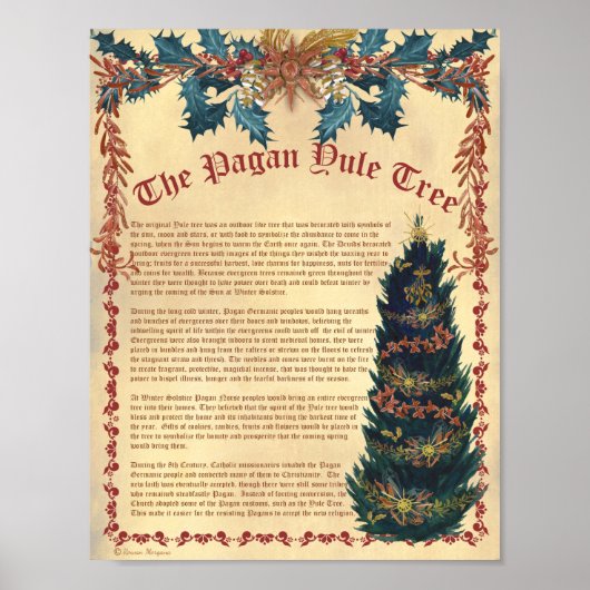 PAGAN WEIHNACHTEN BAUM POSTER (Vorne)