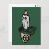 Pagan Weihnachten Candle Postkarte (Vorne/Hinten)